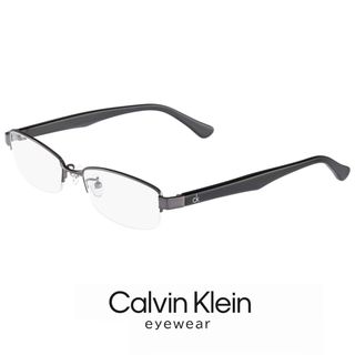 カルバンクライン(Calvin Klein)の【新品】 カルバンクライン メンズ メガネ ck5304a-035 calvin klein 眼鏡 ck5304a めがね カルバン・クライン チタン メタル フレーム ナイロール ハーフリム(サングラス/メガネ)