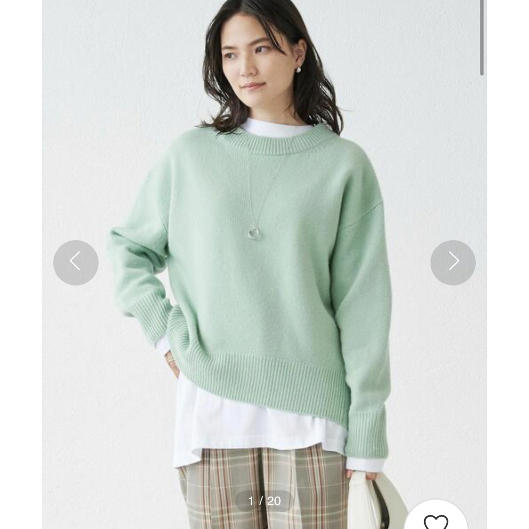 UNITED ARROWS green label relaxing(ユナイテッドアローズグリーンレーベルリラクシング)のgreenlabelrelaxing セレニティクルーネックプルオーバーニット② レディースのトップス(ニット/セーター)の商品写真