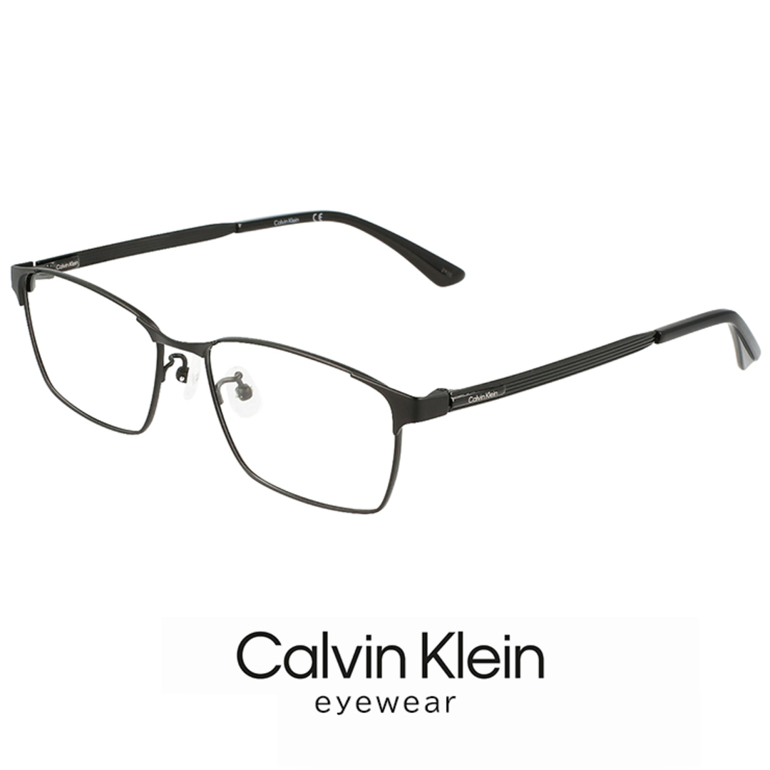 サングラス/メガネ【新品】 メンズ カルバンクライン メガネ ck21138a-001 calvin klein 眼鏡 ck21138a スクエア ウェリントン 型 めがね カルバン・クライン チタン メタル フレーム 黒ぶち