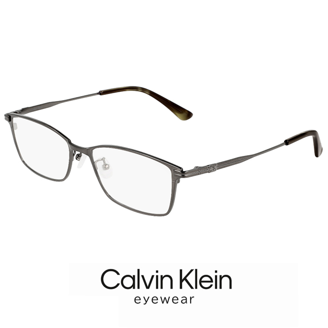 メンズ【新品】 カルバンクライン メンズ メガネ ck22128lb-009 calvin klein 眼鏡 めがね シルバー 系 カラー チタン メタル スクエア 型