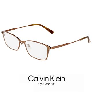 カルバンクライン(Calvin Klein)の【新品】 カルバンクライン メンズ メガネ ck22128lb-200 calvin klein 眼鏡 めがね ブラウン カラー チタン メタル スクエア 型(サングラス/メガネ)