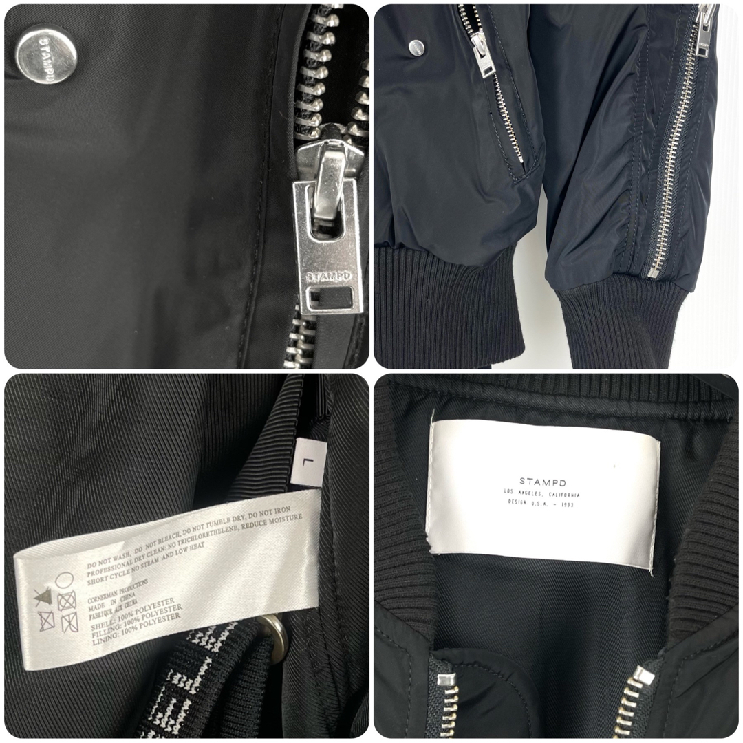 STAMPD - 9万 STAMPD スタンプド ZIP MA-1 ブラック L 美品の通販 by