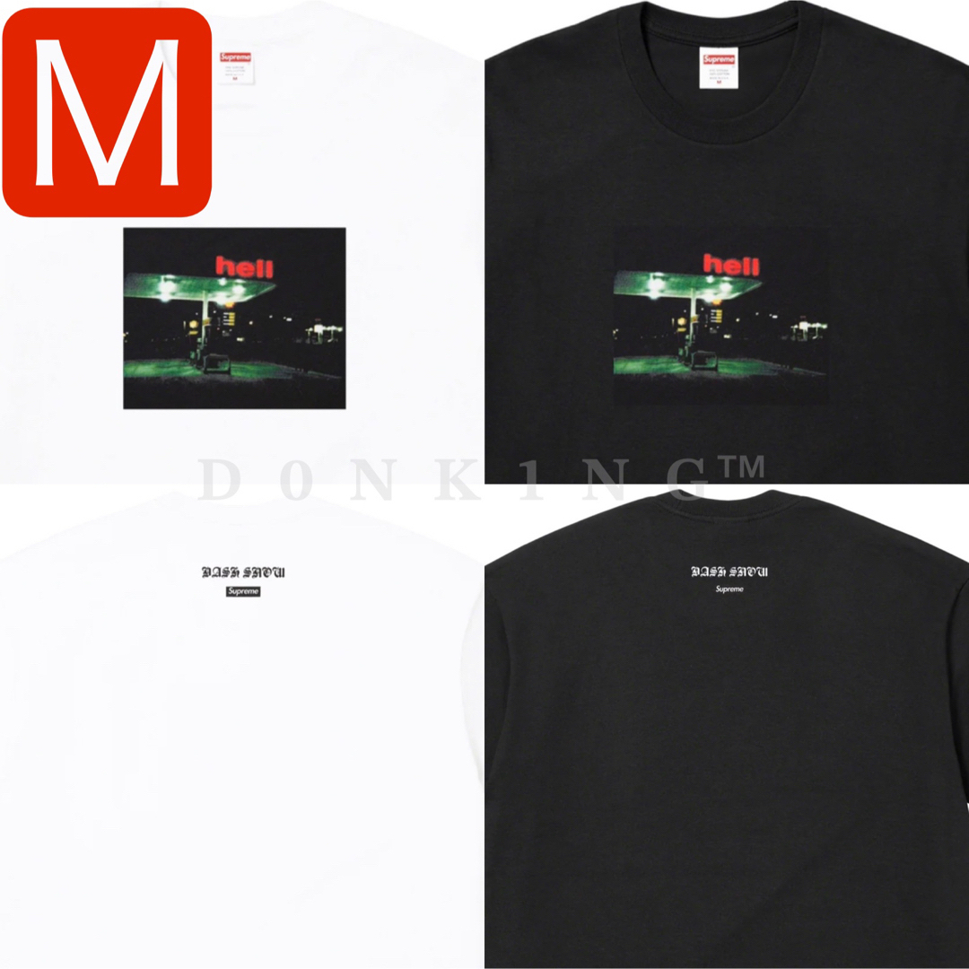 Supreme 23FW 新作 Dash Snow Hell Tee 白 黒 M