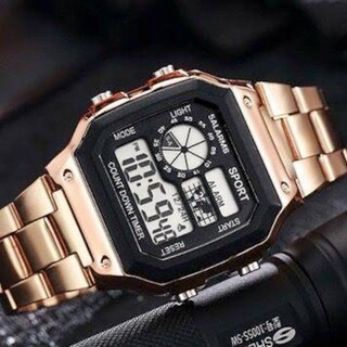 T280 スクエア メンズ 腕時計 デジタル クロノグラフ(腕時計(デジタル))