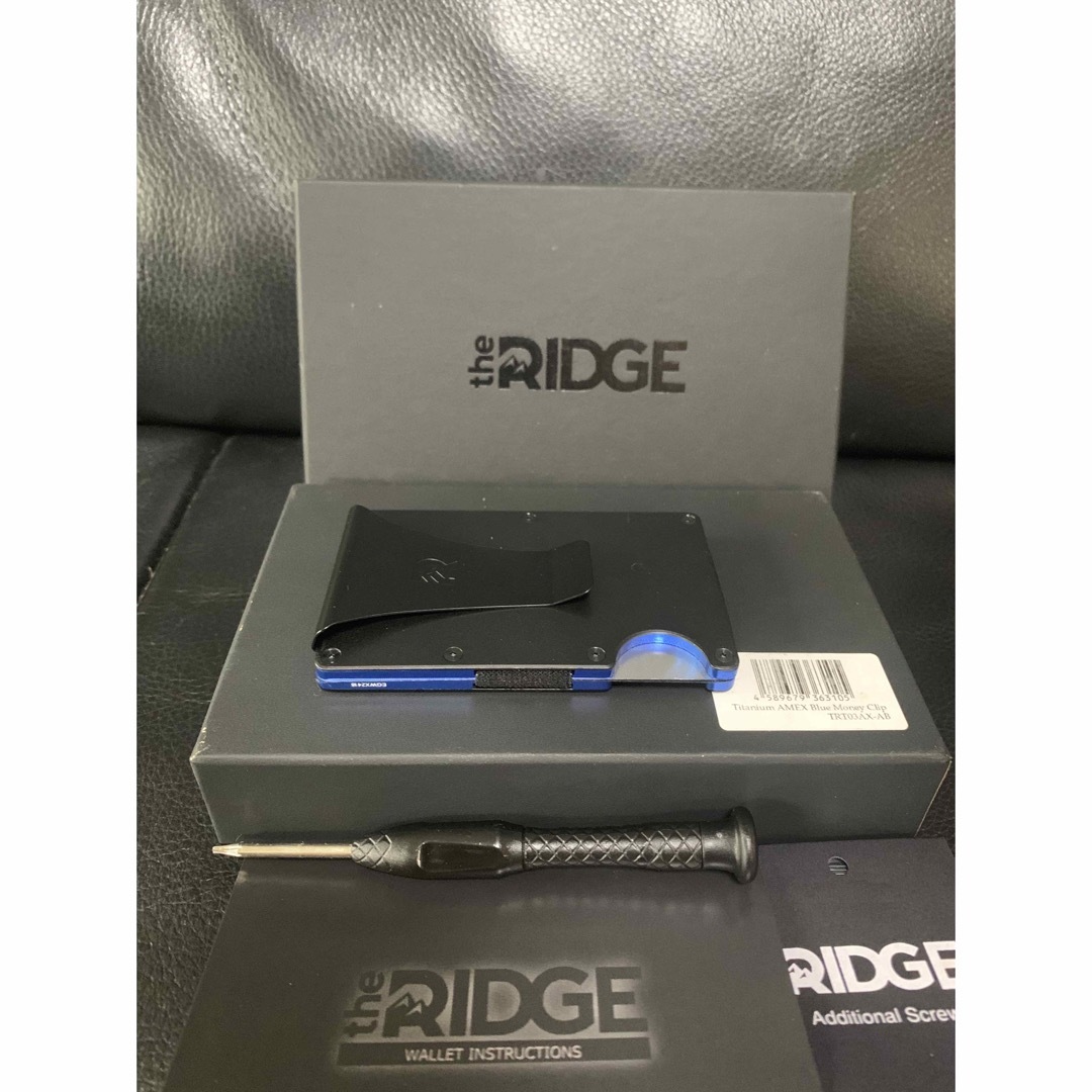 the RIDGE(ザリッジ)のthe RIDGE チタニウム　ブルー　マネークリップ　AMEX 限定 メンズのファッション小物(マネークリップ)の商品写真