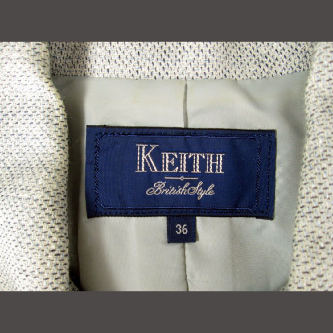 KEITH(キース)のキース KEITH ジャケット ステンカラー コットン リネン 36 青 レディースのジャケット/アウター(その他)の商品写真