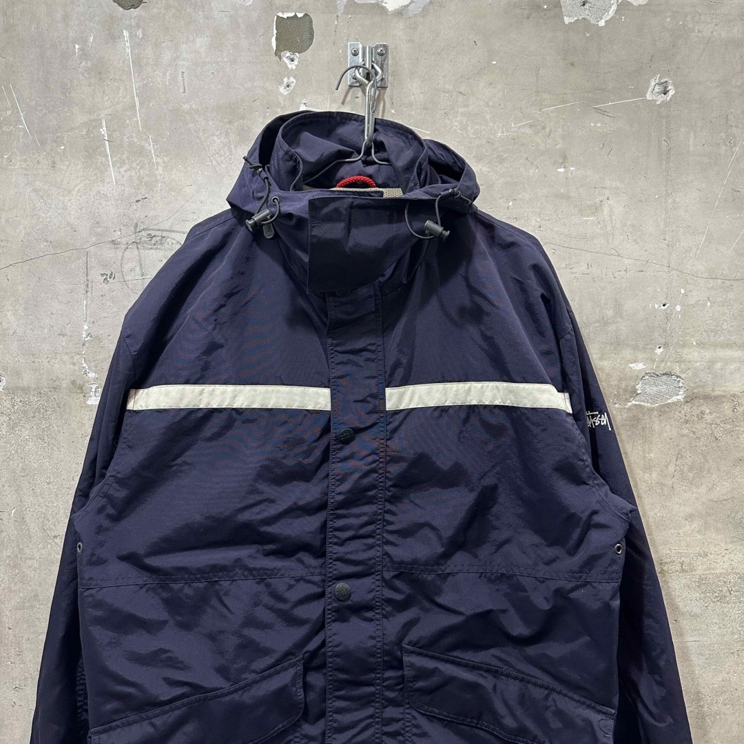 STUSSY(ステューシー)のオールドステューシー ナイロン ラインマウンテンパーカー stussyジャケット メンズのジャケット/アウター(マウンテンパーカー)の商品写真