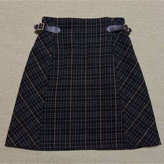 マジェスティックレゴン(MAJESTIC LEGON)のマジェスティックレゴン  チェック　スカート　グリーン(ひざ丈スカート)