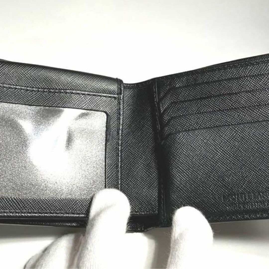 MONTBLANCモンブラン IDカードビューポケット付き 二つ折り財布 黒 5
