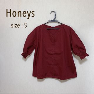 ハニーズ(HONEYS)の【秋服特価】ハニーズ ５分丈 シャツトップス(シャツ/ブラウス(半袖/袖なし))