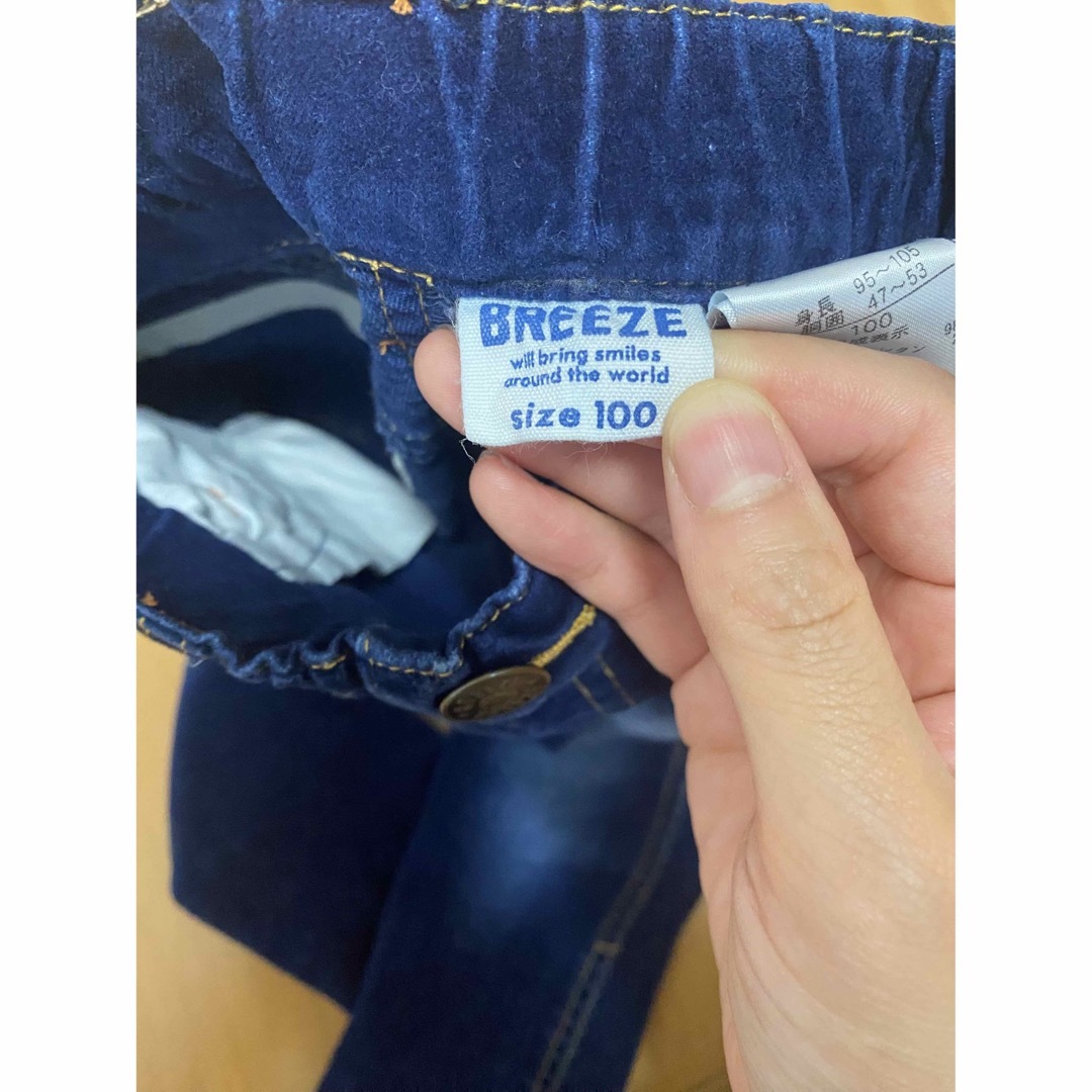 BREEZE(ブリーズ)のBREEZE デニムパンツ ズボン 100 キッズ/ベビー/マタニティのキッズ服女の子用(90cm~)(パンツ/スパッツ)の商品写真