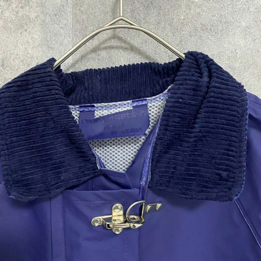 90S vintage PVCコート メンズL ネイビー 古着 個性派の通販 by 古着屋