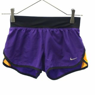 ナイキ(NIKE)のナイキ 切替 ランニング ショートパンツ S パープル NIKE ロゴプリント スポーツ トレーニング キッズ 【中古】  【231007】 メール便可(パンツ/スパッツ)