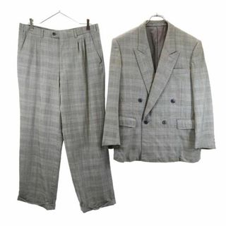 ランバン LANVIN セットアップ　ダブル 　ウール　 黒 ブラック