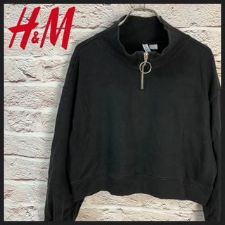 エイチアンドエム(H&M)のh&m トレーナー　ハーフジップ　ショート丈 メンズ　レディース[ M ](トレーナー/スウェット)