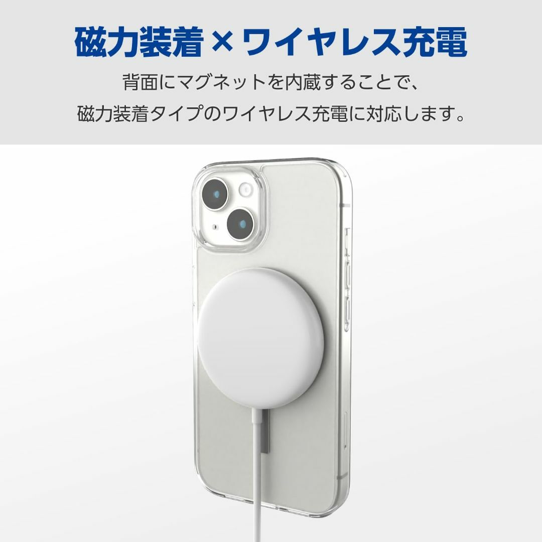 【色:グレー_パターン名:1)ケース単体】エレコム iPhone15 ケース マ 2