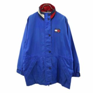 トミーヒルフィガー(TOMMY HILFIGER)のトミーヒルフィガー ナイロンジャケット M ブルー TOMMY HILFIGER レディース 【中古】  【231007】(ロングコート)