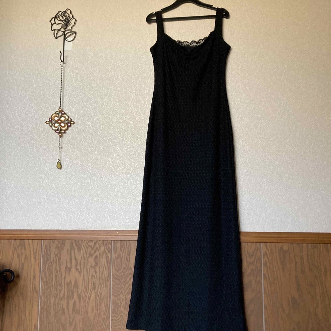 ロングワンピース　レース　黒 レディースのフォーマル/ドレス(ロングドレス)の商品写真
