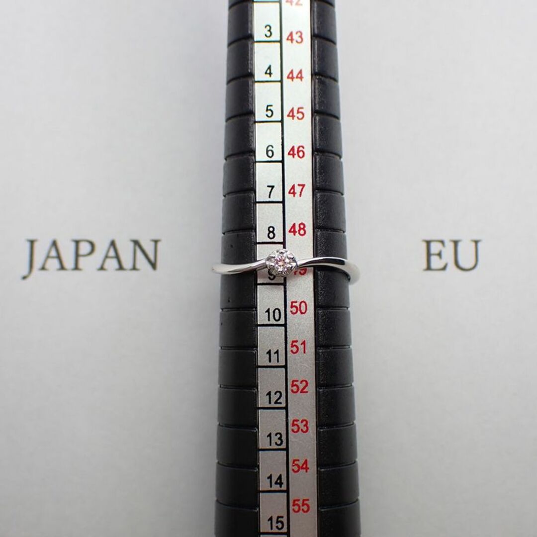 4℃ ダイヤモンド付きリング　9号