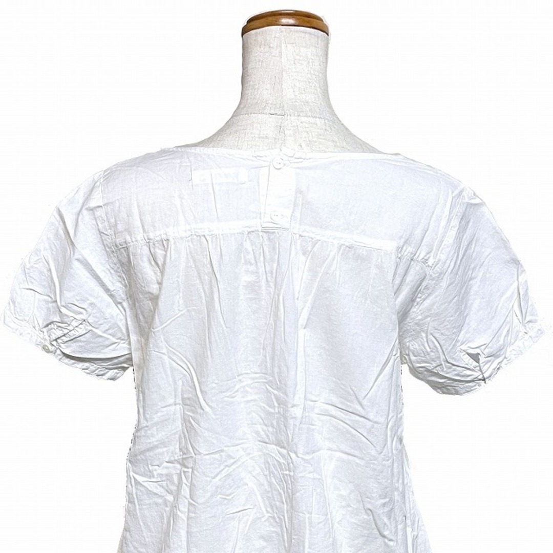 SM2(サマンサモスモス)のサマンサモスモス ブラウス ラウンドネック 半袖 プルオーバー ホワイト レディースのトップス(シャツ/ブラウス(半袖/袖なし))の商品写真