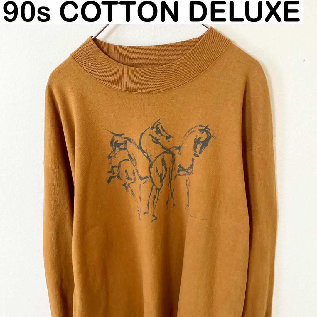 USA製　90s COTTON DELUXE 長袖　Tシャツ　古着　ヴィンテージ | フリマアプリ ラクマ