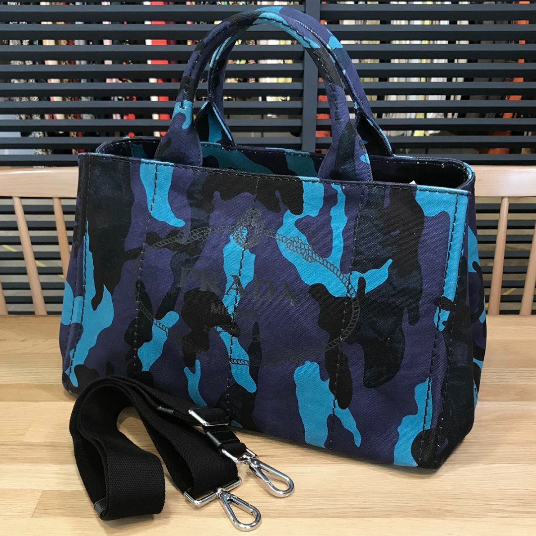 PRADA - 美品 プラダ カナパトート 迷彩 カモフラ 2WAY ハンドバッグ