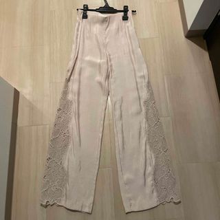 エイチアンドエム(H&M)のH&M サテン　レース　パンツ　完売　34(カジュアルパンツ)