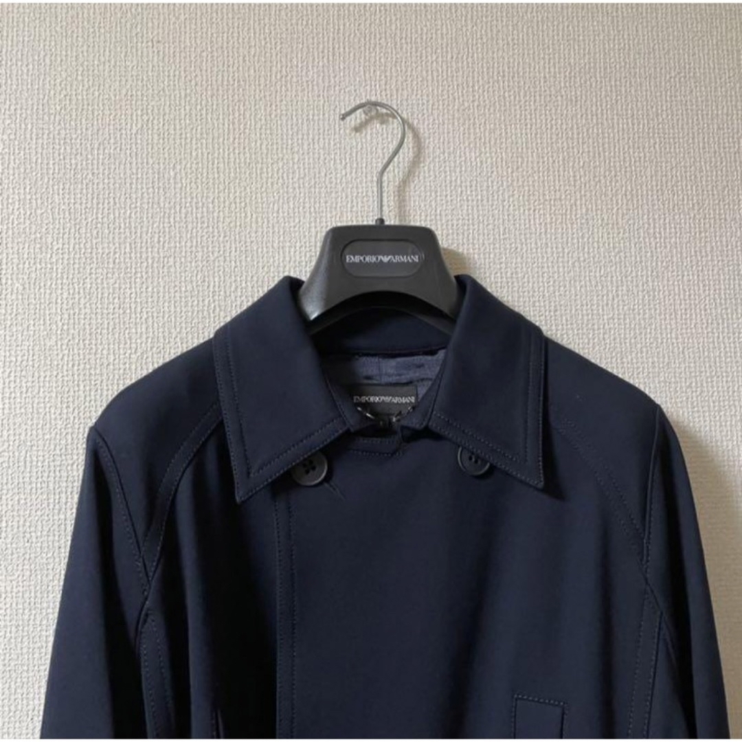 Emporio Armani(エンポリオアルマーニ)のエンポリオアルマーニ トレンチコート S ネイビー メンズのジャケット/アウター(トレンチコート)の商品写真