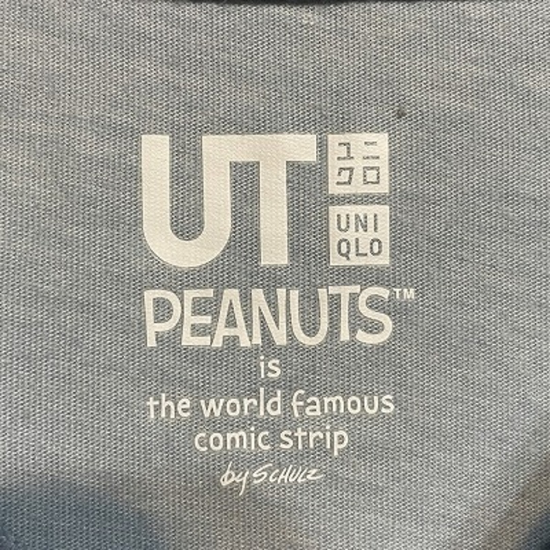 UNIQLO(ユニクロ)のユニクロ Tシャツ スヌーピー ラウンドネック プルオーバー 半袖 XL ブルー メンズのトップス(Tシャツ/カットソー(半袖/袖なし))の商品写真
