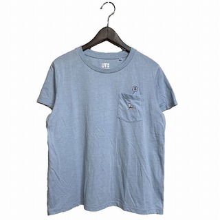 ユニクロ(UNIQLO)のユニクロ Tシャツ スヌーピー ラウンドネック プルオーバー 半袖 XL ブルー(Tシャツ/カットソー(半袖/袖なし))