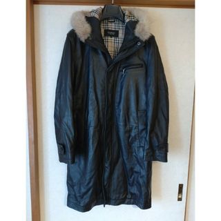 バーバリーブラックレーベル(BURBERRY BLACK LABEL)のバーバリー BURBERRY ブラックレーベル レザーコート ノバチェック 羊革(レザージャケット)