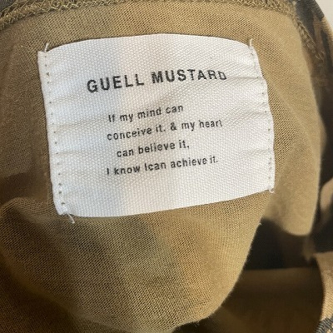 GUELL MUSTARD(グエルマスタード)のグエルマスタード Tシャツ ラウンドネック 半袖 プルオーバー 01 ブラウン レディースのトップス(Tシャツ(半袖/袖なし))の商品写真