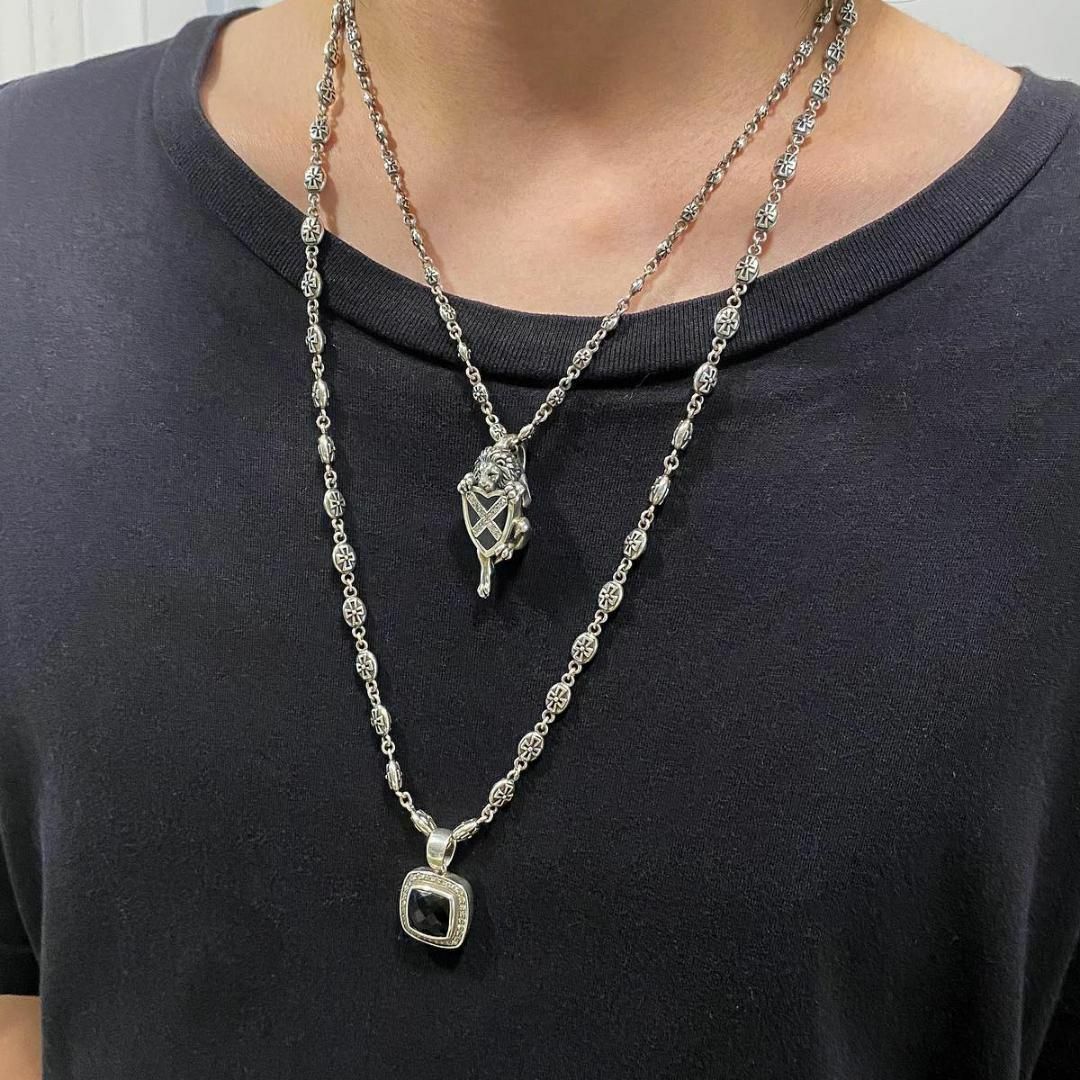 定価6.1万☆Justin Davis クロスネックレス いぶし・70cm-
