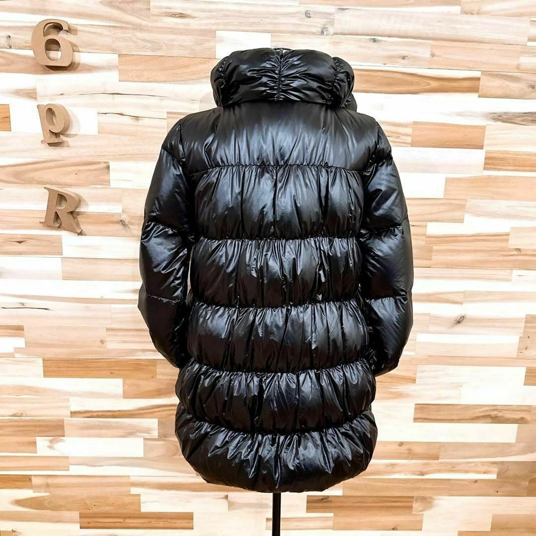 【ザラ】ZARA WOMAN ロング丈 ダウン ジャケット コート S 黒×銀