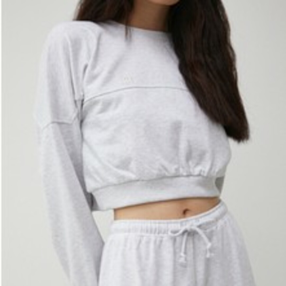 AZUL by moussy(アズールバイマウジー)のAZUL BY MOUSSY SWITCHING SHORT SWEAT レディースのトップス(トレーナー/スウェット)の商品写真