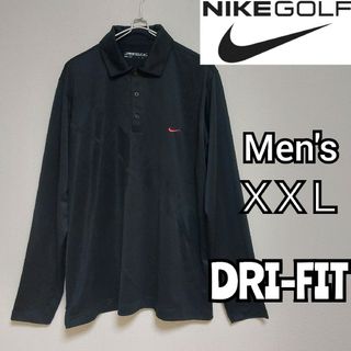 ナイキ(NIKE)の【NIKE GOLF】ナイキゴルフ DRI-FIT長袖ポロシャツ メンズＸＸＬ(ウエア)