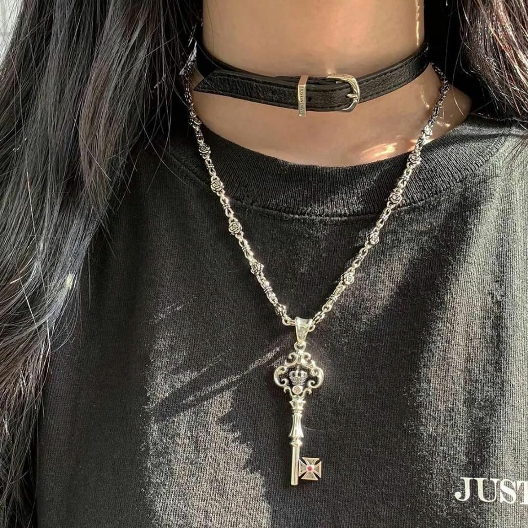 Justin Davis - 定価4.4万☆Justin Davisローズ薔薇ネックレス いぶし