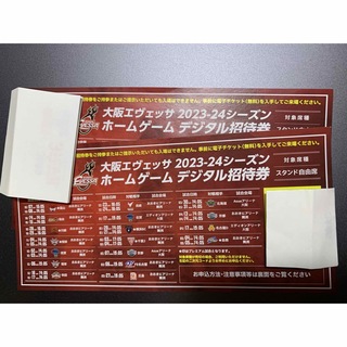 大阪エヴェッサ　2023-24シーズンホームゲーム　デジタル招待券(バスケットボール)