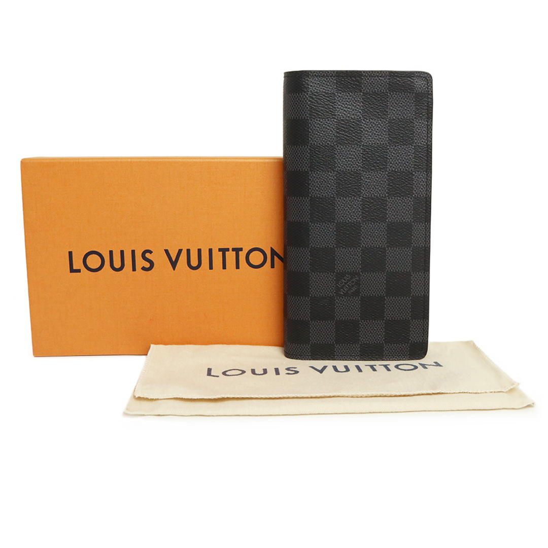 ルイ ヴィトン ポルトフォイユ ブラザ 二つ折り長財布 ダミエグラフィット ブラック 黒 シルバー金具 N62665 箱付 LOUIS  VUITTON（新品・未使用品）