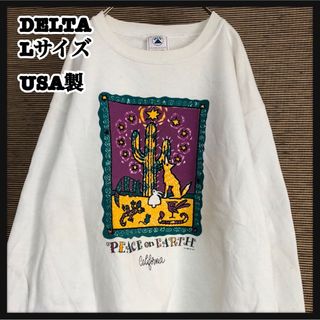 デルタ(DELTA)の【デルタ】USA製スウェット　アルマジロ　アニマル　90ｓ　は虫類　幾何学54(スウェット)