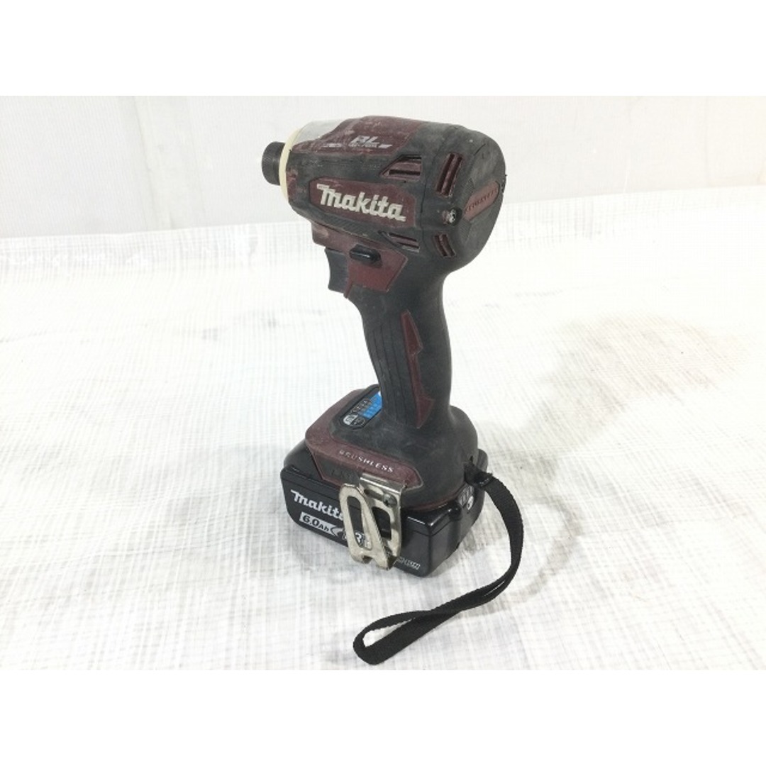 ☆中古品☆makita マキタ 18V 充電式インパクトドライバ TD172DGXAR 赤/レッド バッテリー2個(18V 6.0Ah) 充電器 ケース付き 79290