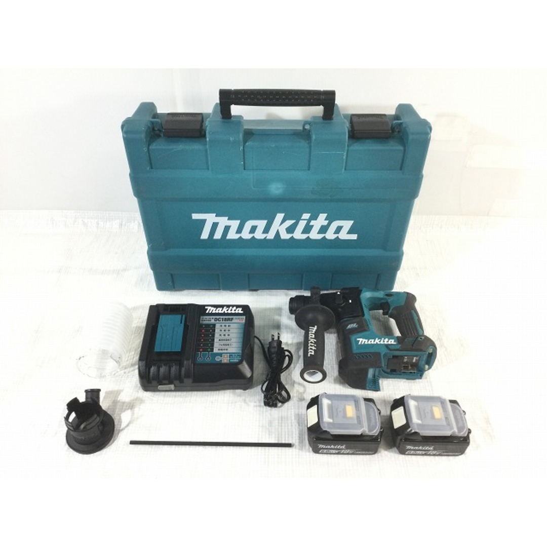 ☆美品☆makita マキタ 18V 17mm 充電式ハンマドリル HR171DRGX バッテリー2個(6.0Ah) 充電器 集じんカップ ケース付 79353