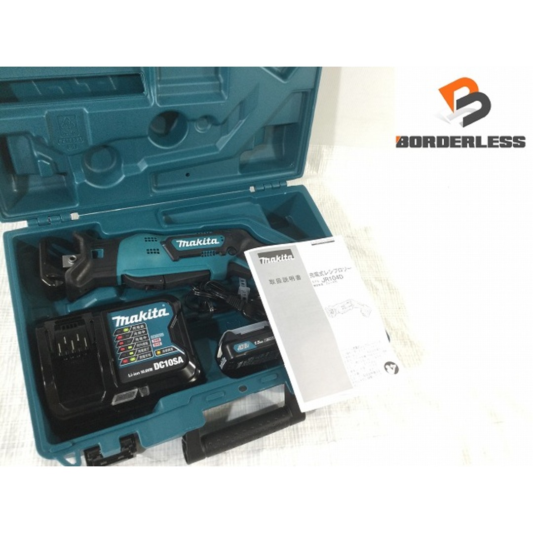 Makita ☆極美品☆makita マキタ 10.8V 充電式レシプロソー JR104DSH バッテリー1個(BL1015) 充電器(DC10SA)  ケース コードレス セーバソー 79801の通販 by 工具販売専門店Borderless(ラクマ店)｜マキタならラクマ