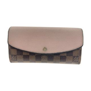 ルイヴィトン(LOUIS VUITTON)の〇〇LOUIS VUITTON ルイヴィトン ダミエ ポルトフォイユ ノルマンディ 二つ折り長財布 N61262 ブラウン　 イニシャル入り(財布)