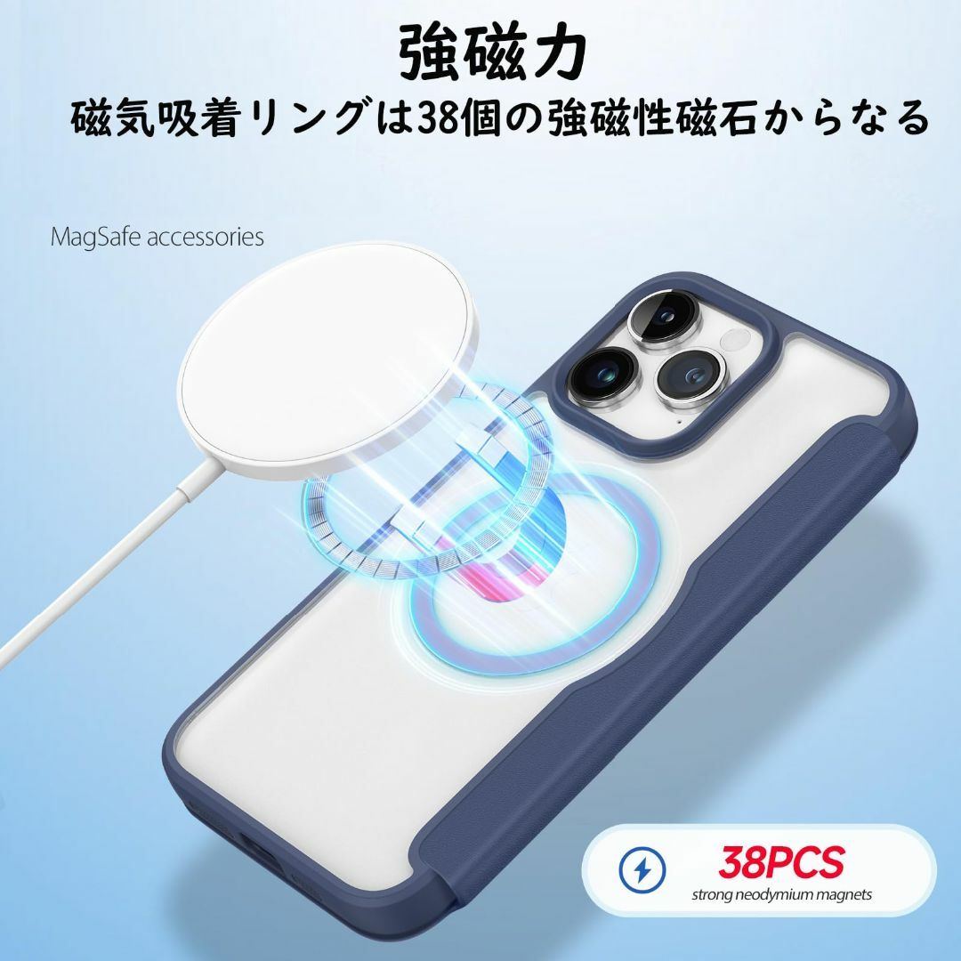 【サイズ:iPhone15用_色:ブルー】JCGOOD iPhone 15 ケー 3