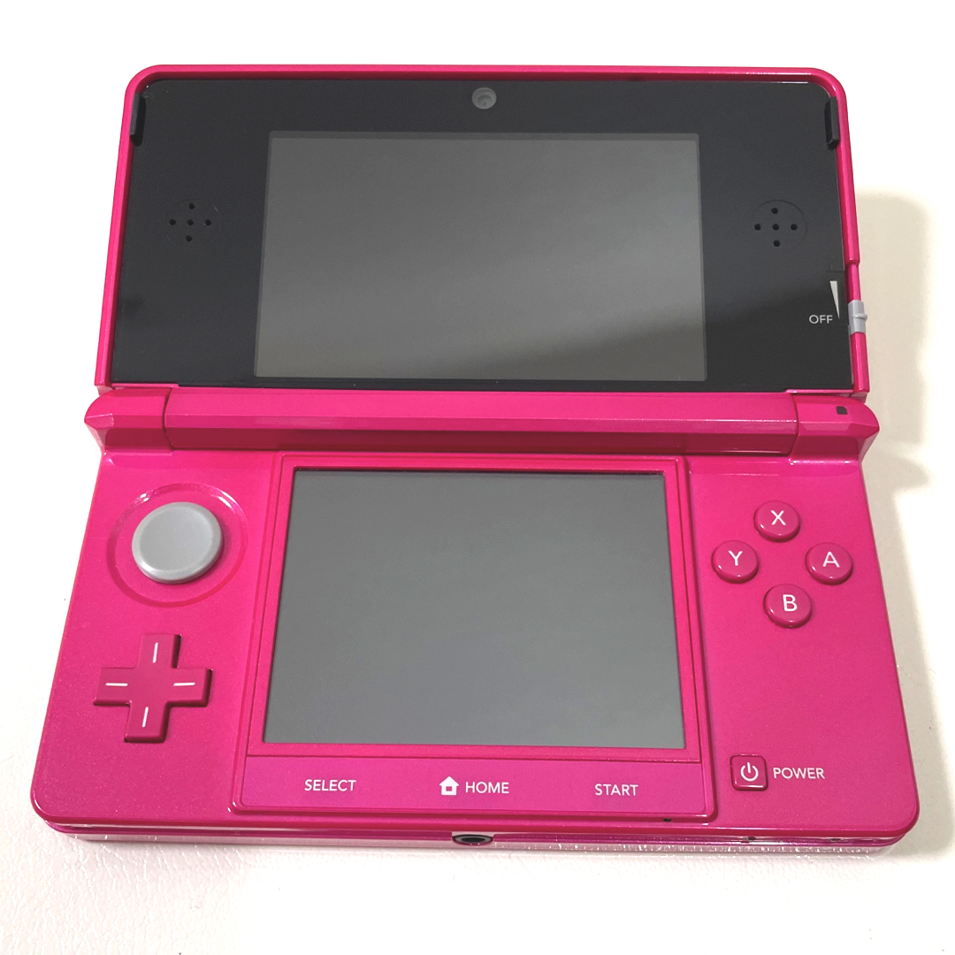 ニンテンドー3DS グロスピンク 本体 純正 充電器 タッチペン 2