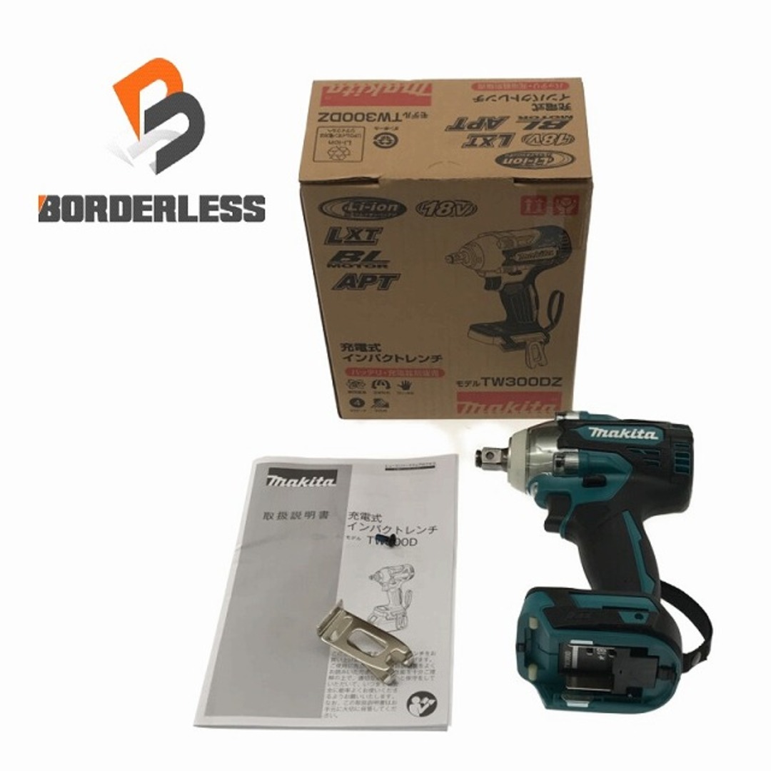 ☆未使用品☆ makita マキタ 18V 充電式インパクトレンチ TW300DZ 青/ブルー 本体のみ 電動工具 締め付け 78982