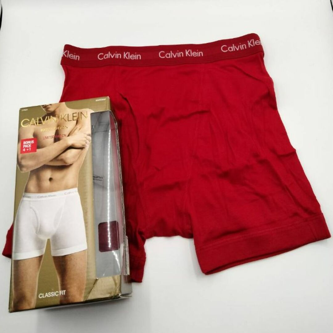 Calvin Klein(カルバンクライン)の【Sサイズ】カルバンクライン ボクサーブリーフ レッド 1枚 メンズのアンダーウェア(ボクサーパンツ)の商品写真