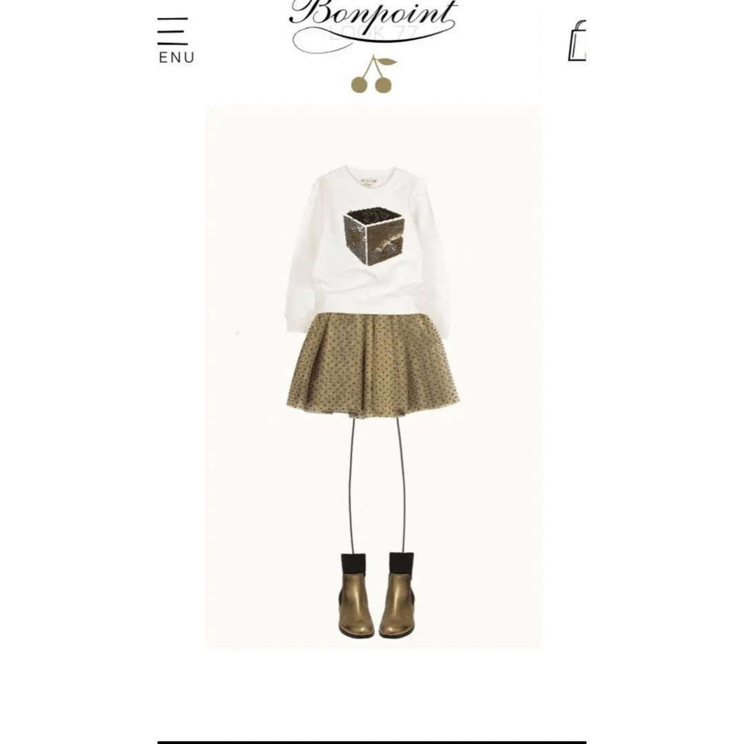 Bonpoint(ボンポワン)のボンポワン　2019aw チュールスカート4A キッズ/ベビー/マタニティのキッズ服女の子用(90cm~)(スカート)の商品写真