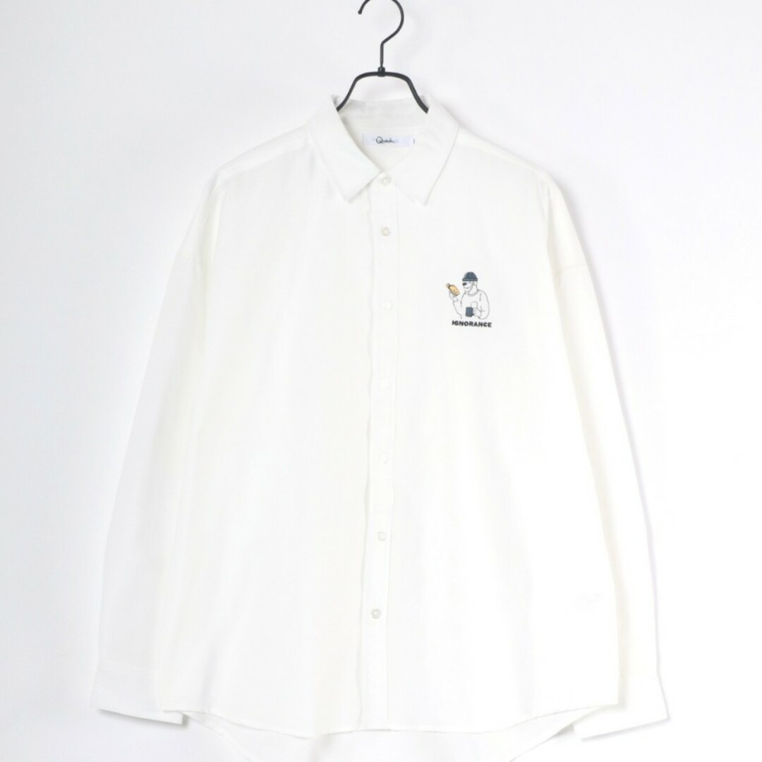 ワンポイント刺繍長袖シャツ レディースのトップス(シャツ/ブラウス(長袖/七分))の商品写真